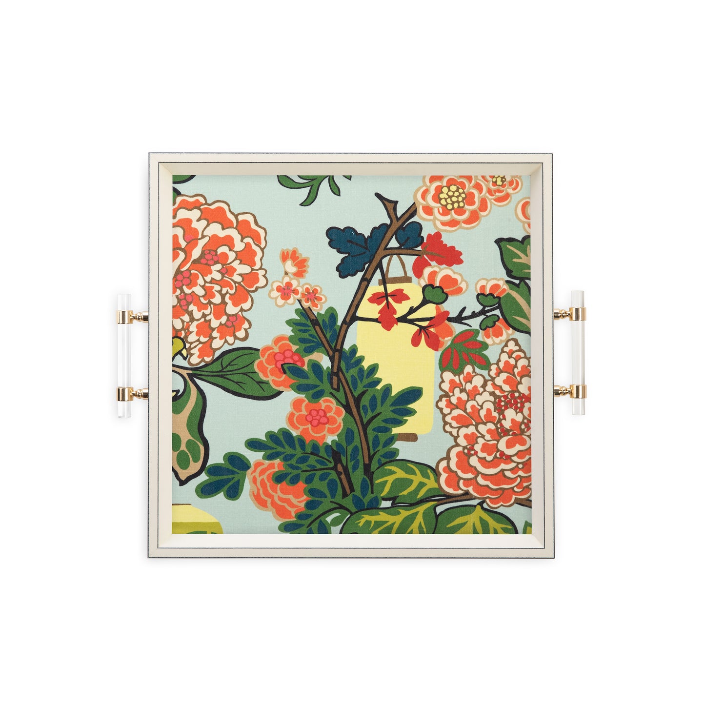 Chiang Mai Dragon in Aquamarine – Square Tray