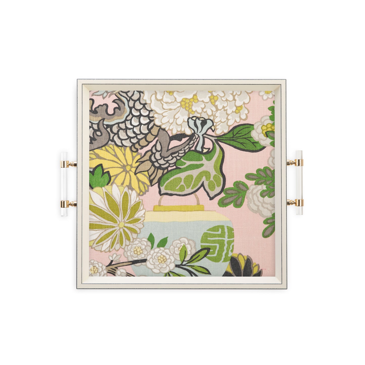 Chiang Mai Dragon in Blush – Square Tray