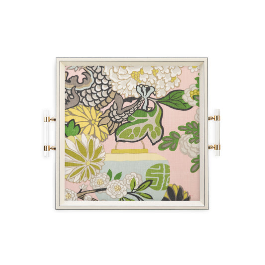 Chiang Mai Dragon in Blush – Square Tray