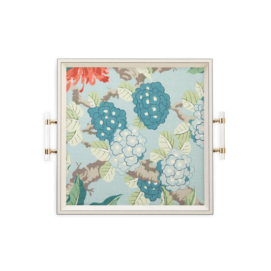 Enchanted Garden (Aqua) – Square Tray